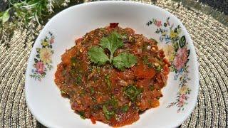 হাতে মাখানো টমেটো ভর্তা | Tomato Vorta Recipe | টমেটো ভর্তা রেসিপি