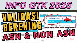 Cara Validasi Rekening Info GTK untuk Guru ASN dan Non ASN