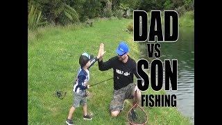 DAD Vs SON FISHING, 44 year old vs 4 year old, Episode 1