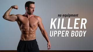 15 MIN TOTAL UPPER BODY Workout (No Equipment, No Repeats)