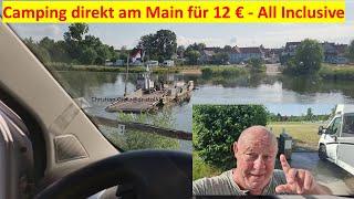 WoMo-Stellplatz Mainstockheim - Direkt am Wasser mit "All Inclusive" für 12 € - Günstig geht noch!