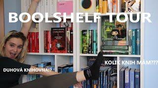 BOOKSHELF TOUR - DUHOVÁ KNIHOVNA!!!