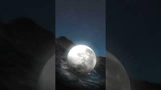 Moon falling from top of the mountain | Made in after effects