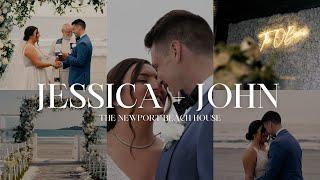 Newport Dreams: Jessica & John's Beachfront Bliss | Newport Beach House Wedding Videographer