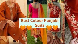 Trending Rust Colour Punjabi Suits  | Punjabi suit for wedding party season | Ladies suit