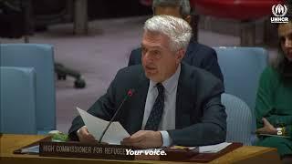 Filippo Grandi Briefing the UN Security Council