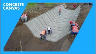 Concrete Canvas (CC) Channel Lining - Canal Bellavista, Chile