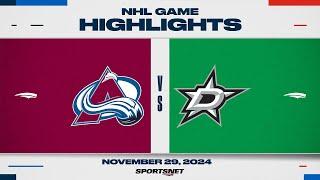 NHL Highlights | Avalanche vs. Stars - November 29, 2024