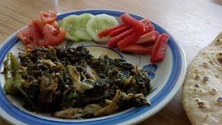 spinach with shredded chicken/پالڪ ۽ چڪن جا ريشا /Sindhi cuisine/how to cook/recipe/sindhi