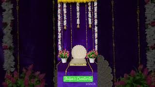 Janmashtami decoration/Ganpati Decoration backdrop idea for Ganesh chaturthi 2023 #shilpascreativity