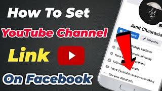 Facebook Par Youtube Channel Ka Link Kaise Dale | How To Set Youtube Channel Link On Facebook|