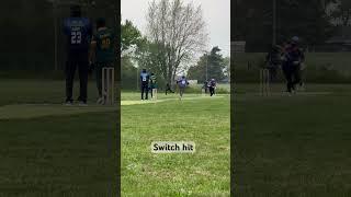 Switch hit #cricket #boundaries #mallu #canada #kerala