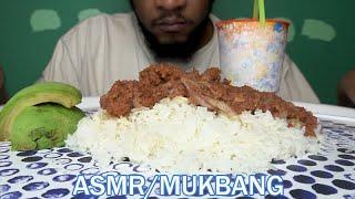 ASMR | CORNED BEEF & WHITE RICE | BLU ASMR