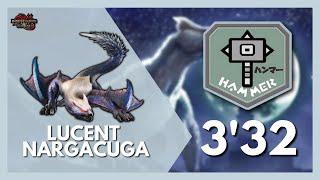 MHR:SB | Courage Hammer Destroys Lucent Nargacuga - 3'32 - Solo Hammer