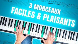 Trois morceaux SIMPLES et PLAISANTS à jouer (parfait pour débuter au Piano )