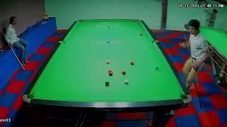 Khizar Aziz break of 86 at Gulf Snooker Club