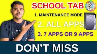 School tab all apps maintenance mode 7 apps or 9 apps #jagan #allapps #samsunggalaxya9 #7apps