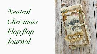 Neutral Christmas flip flop journal