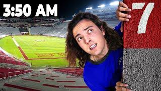 Overnight Challenge Inside College Football Stadium