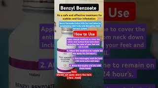 Benzyl benzoate lotion. Uses , Side effect. #scabies #scabiestreatment #licetreatment #mbbs #health