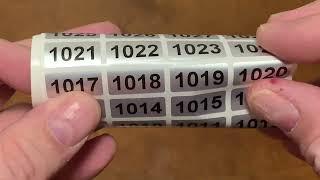 EXTRONTONDA consecutive number inventory stickers help keep things organized.