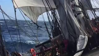 Hermione Surfing off Finisterre