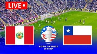 PERU vs CHILE EN VIVO | Copa America 2024 | Realistic Simulation | eFootball Gameplay