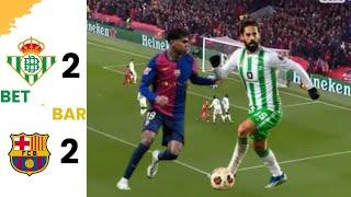 Barcelona vs Real Betis 2 2 Highlights & All Goals 2024 