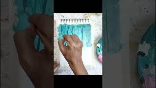 misty forest acrylic painting simple acrylic painting for beginners #art #painting #shorts #yt #fyp