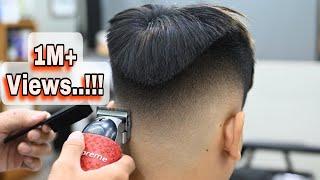 Skin Fade Tutorial on Difficult Straight Hair  Barber Transformation..!!!