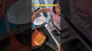 Ella making Sunday Morning Grilled Cheese Breakfast #grilledcheese #cheese #homecook