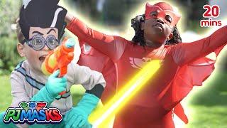 Romeo controls Owlette! | PJ Masks in Real Life | Superhero in real life #superheroesforkids