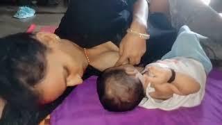 Breastfeeding बच्चे ने मेरा दूध पिया vlog Ashwini breastfeeding.