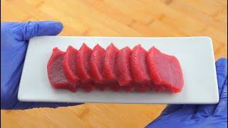 How to defrost frozen tuna｜raw bluefin tuna akami sashimi