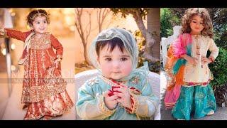 Latest Stylish Formal Dress Designs for Mendhi and baraat For 2 To 10 Year Girls 2021