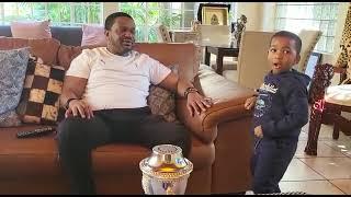 King MisuZulu at home with family