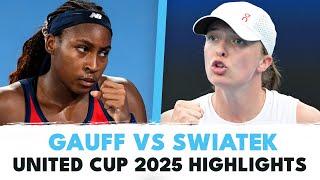 Intense Coco Gauff vs Iga Swiatek Battle! | United Cup 2025 Final Highlights