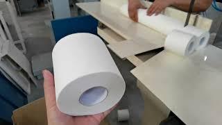 Manual small toilet tissue paper roll cutting machine