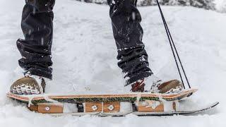 Building a snowskate from old skis and a skateboard