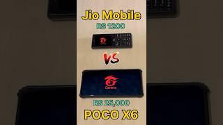 Galaxy Z Fold 6  vs Jio PHONE - FREEFIRE TEST #freefire #shorts #trending #jiophone #iphone