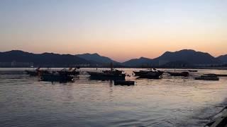 珠海唐家湾Tangjiawan Zhuhai China  Sunset  fisherman dance