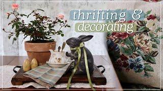 🪺 THRIFT WITH ME & DECORATE FOR SPRING! | Spring Decorating Ideas, Thrifting, Goodwill, Home Decor.