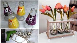 DIY/SODA ŞİŞESİ VE JUT İP İLE ÇİÇEKLİK  VAZO YAPIMI/Making vases with jut rope and glass bottle/