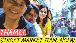 Thamel Street Market Shopping Tour on Cycle Rikshaw | Kathmandu, Nepal Tourism 2019: Travel Vlog