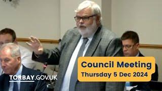 Torbay Council Meeting 5 December 2024