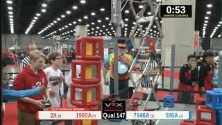 2015 VRC Tech Q147 - 2X 1900A vs 7946A 586A - 76 to 48 - VEX Worlds 2015 - Technology Division