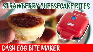 Mini Strawberry Cheesecake Bites - Dash Egg Bite Maker - Day 17 Bonne Maman Advent Calendar 2024