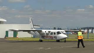 Air Alderney Charter Flight at Solent Airport taking a family to Alderney.