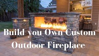 Custom Outdoor Fireplace (Don't BUY it BUILD it)