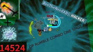 OP RUMBLE COMBO ONE SHOTS FISH (Blox fruits rumble bounty hunt)